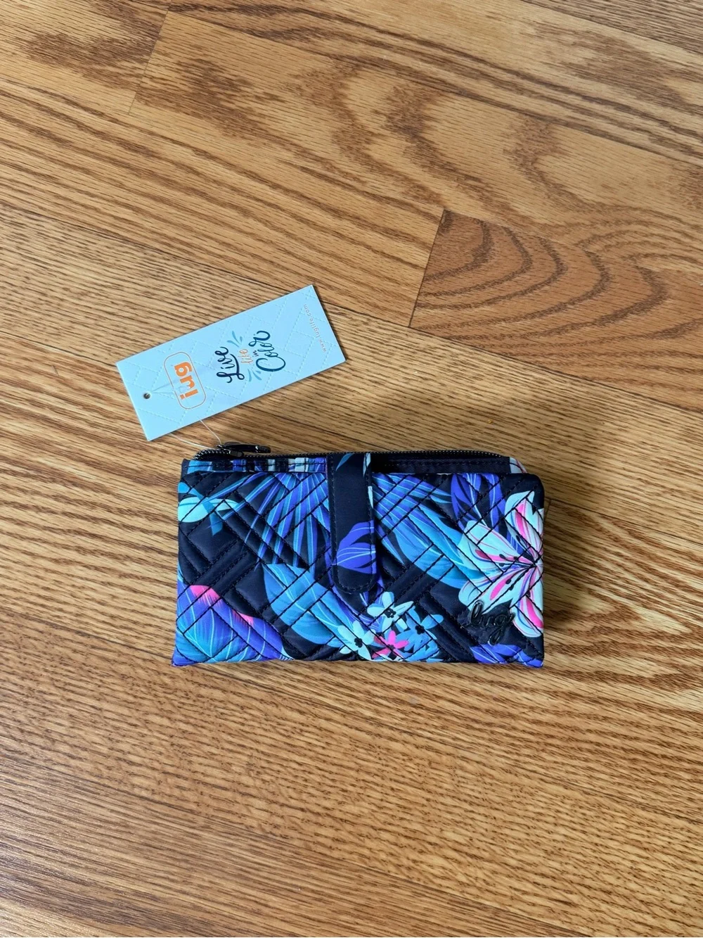 Lug Tram 2 RFID Wallet Hibiscus Multi NWT